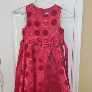 Rare Editions girls long red and gold dress